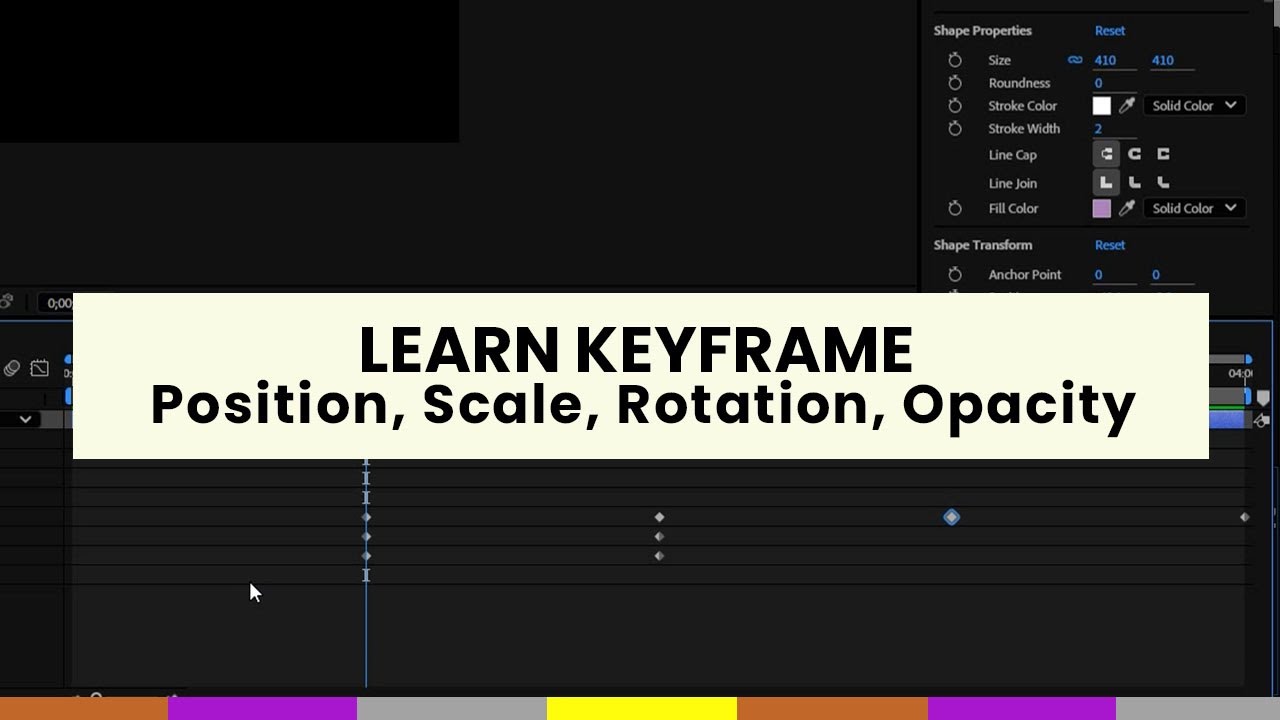 Master Keyframes: Position, Scale, Rotation, and Opacity in After Effects | Lesson 9