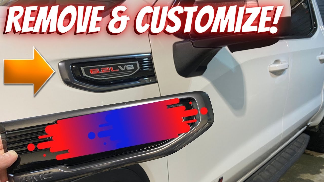 Fender Badge Removal & Mod 20192022 GMC Sierra YouTube