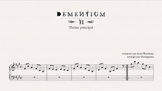 Dementium II Main Theme (piano sheet music)