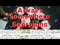 Scorpions Always Somewhere / Electronic Drum Cover Sheet lyrics video 드럼커버 악보 가사 전자드럼 연주 영상
