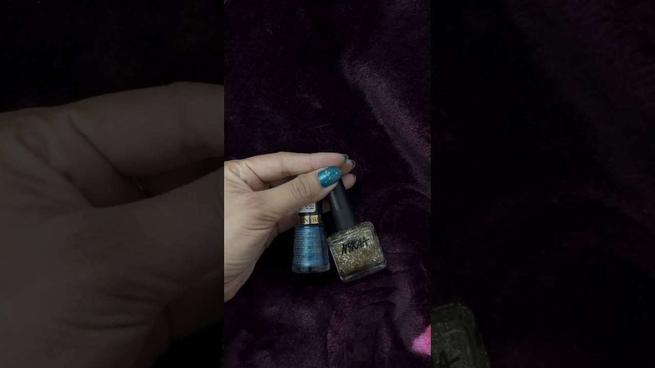Revlon Peacock Blue & Nykaa Glitter Nail Polish Review | Swatch + Wear Test 