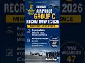🇮🇳 Indian Air Force Group ‘C’ Recruitment 2026 ✈️