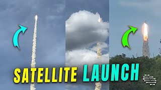 Spectacular Video of Satellite Launch as Crowds Cheer