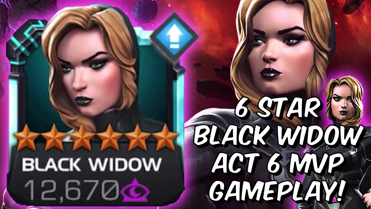 6 Star Black Widow Claire Voyant Level Up & Act 6 Gameplay! - Marvel Contest of Champions