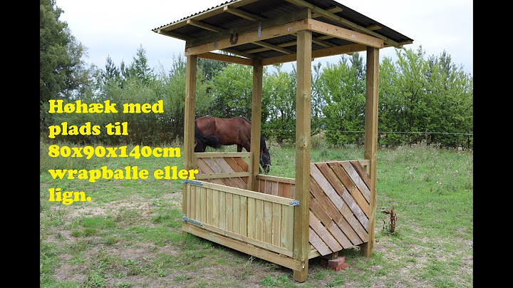 Byg selv Høhæk /Wrap skur til heste.