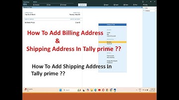 How To Add Shipping Address In Tally prime | How To Add Billing & Shipping address in Sales Invoice