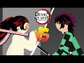 Tanjiro vs Upper Moon 1 Kokushibou Fan Animation | Sticknodes