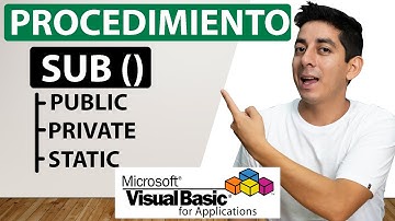 🚀 Procedimiento Sub Públicos, Privados y Static  | Curso Excel VBA y Macros