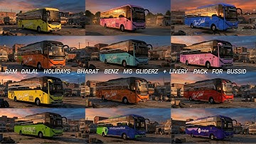 Ram Dalal holidays MG GliderZ+ Livery pack (12 IN 1) | MG GliderZ+ livery for bussid | PBS game 