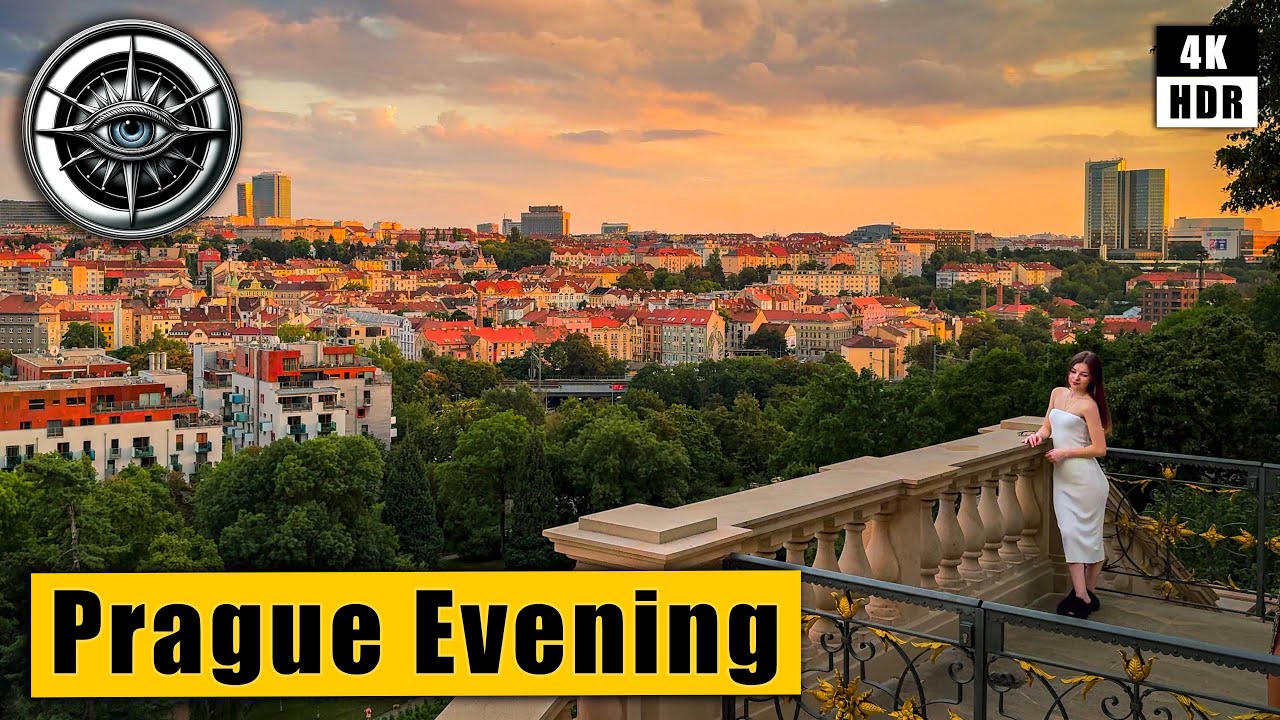 The Atmosphere of the Prague Evening Walk at Vinohrady 🇨🇿 Czech Republic 4K HDR ASMR