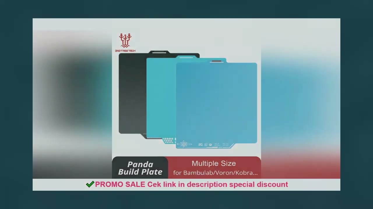 BIQU Panda Build Plate CryoGrip Pro Coating No Clog Spring Steel Double-sided for BambuLab Voron Kob