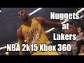 NBA 2k15 Xbox 360 Denver Nuggets vs Los Angeles Lakers Gameplay 1080p HD