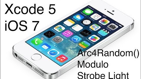 Xcode 5 iOS 7 iPhone Development Tutorial - arc4random, modulo, STROBE LIGHT!