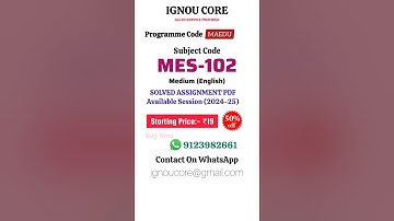 MES 102 Solved Assignment PDF 2024-25 in English, MAEDU program MES-102 Solved assignments