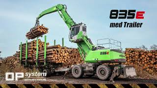 Timmer logistik med trailer   SENNEBOGEN 835 E