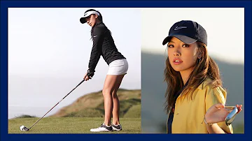 美女ゴルファー MUNI HEドライバー スイングモーション＆スローモーション,Hot Beauty Golfer MUNI HE Driver swing motion & Slow motion