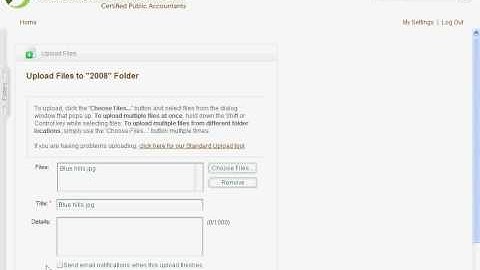 How to Upload a File to the Portal