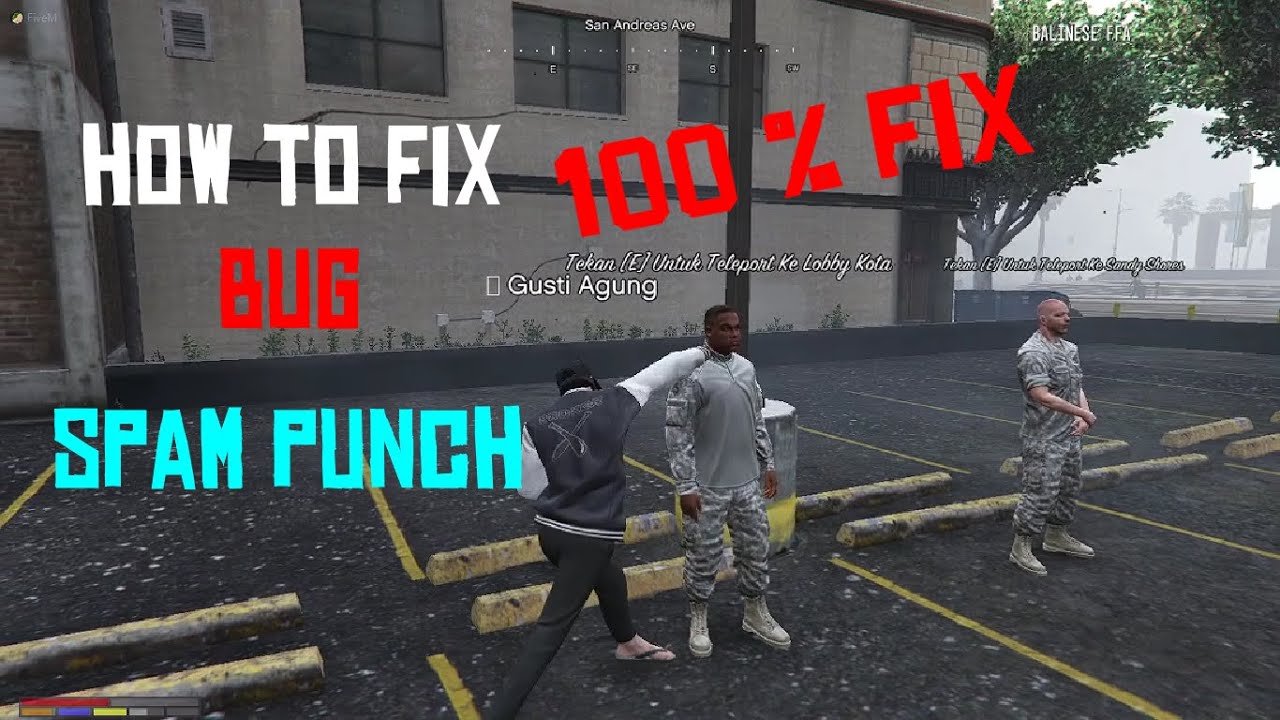 HOW TO FIX SPAM PUNCH GTA V FIVEM YouTube