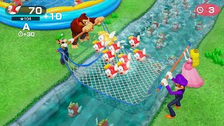 Super Mario Party River Survival # 13 Luigi , Peach , Waluigi & Donkey Kong