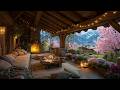Unwind With Relaxing Jazz Background Music Crackling Fireplace In Cozy Spring Porch Ambience 