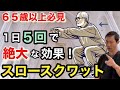 【１日５回】高齢者に最適！スロースクワットの効果とやり方￼