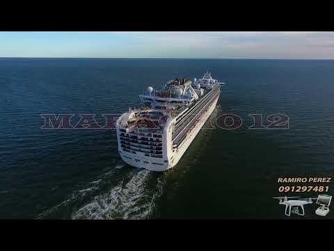 VIDEO DRON PARTIDA DEL CRUCERO SAPHIRE PRINCESS Y EL SWINGER D