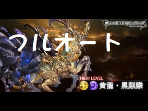 黄龍 黒麒麟hlをフルオートで挑んで見た グラブル Youtube