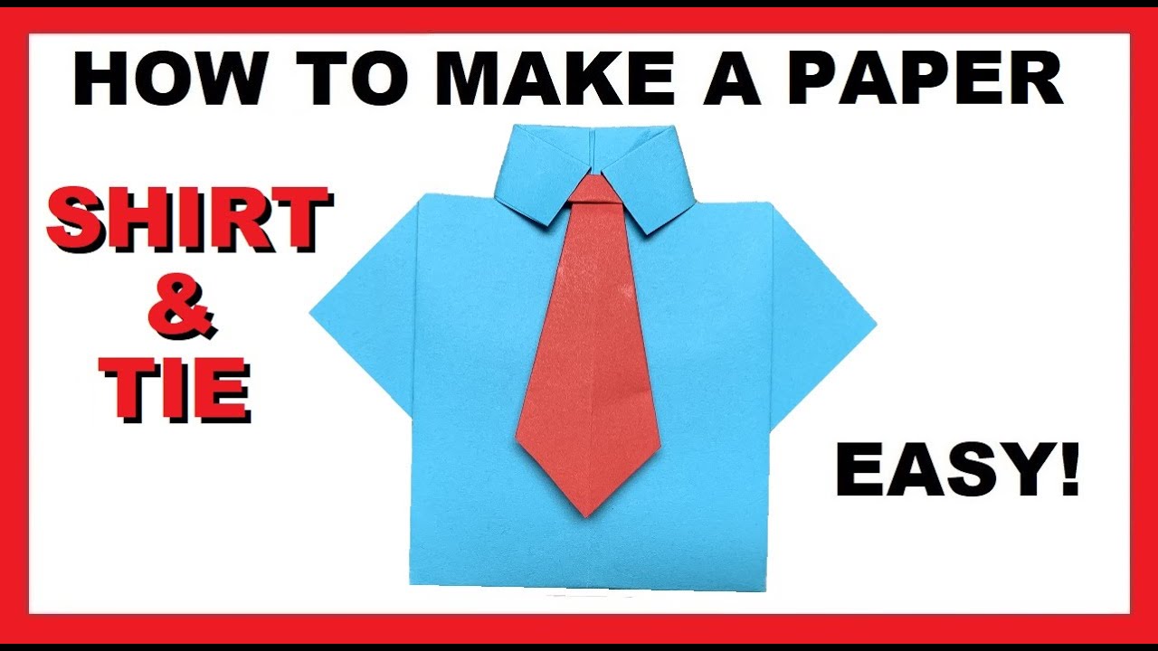 How To Make a Paper SHIRT AND TIE | Origami | Complete Fold Guide! Easy ...