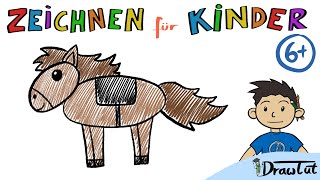 Pferd & Pony Zeichnen | Tobis Malschule | 6+ | Malen und Zeichnen lernen für Kinder