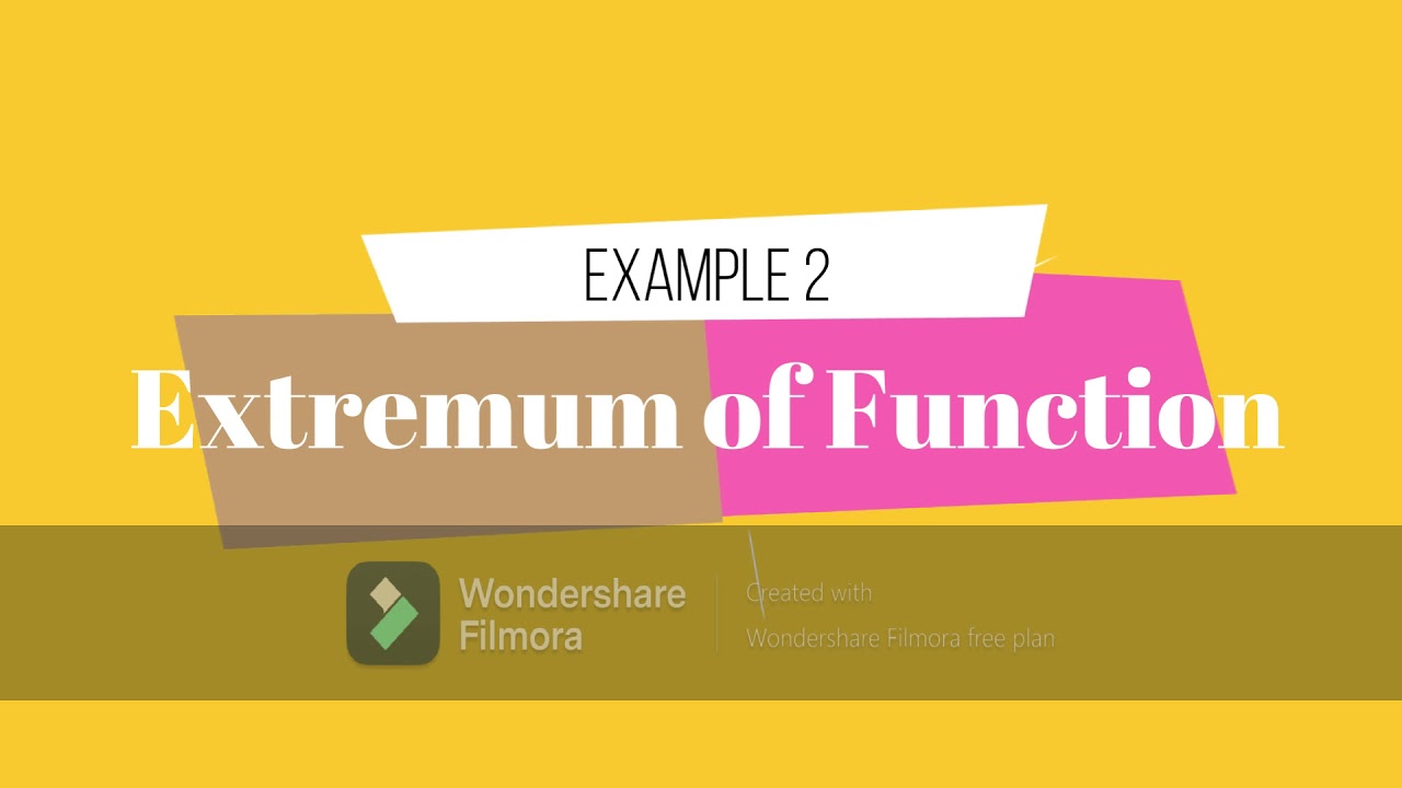 Extremum of Function - YouTube