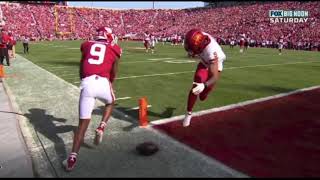Close Catch at Pylon OU vs Iowa State