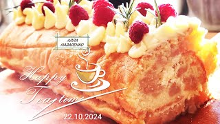картинка: Вкуснее Шарлотки!.Заливной яблочный рулет с сливочным кремом САБАЙОНЕ,карамельные яблоки! Объедение!