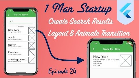 (Ep 24) How to Create Search Results Layout and Animate Transition With Hero Widget Using Flutter