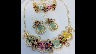 Pulsera de flores y espigas