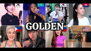 Golden - HUNTR|X | Who sang it better comment - kpopdemonhunters cover By Different counties