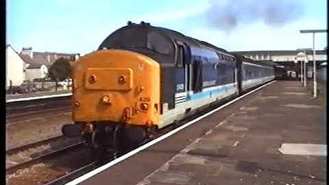 Locomotive action on the North Wales coast in 1993