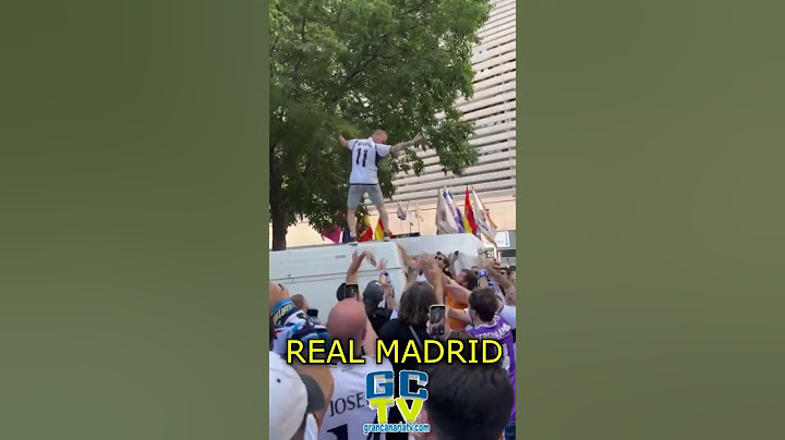 Aficionado del Real Madrid se lanza de espaldas celebrando la 15ª Champions League del Real Madrid