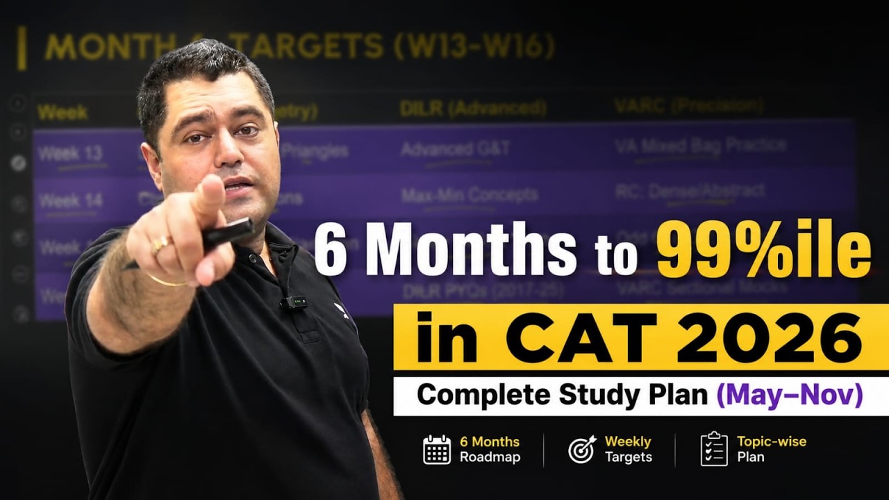 CAT 2026 | 6 Months to 99%ile 🔥 Complete Study Plan (May–Nov) | Amit ...
