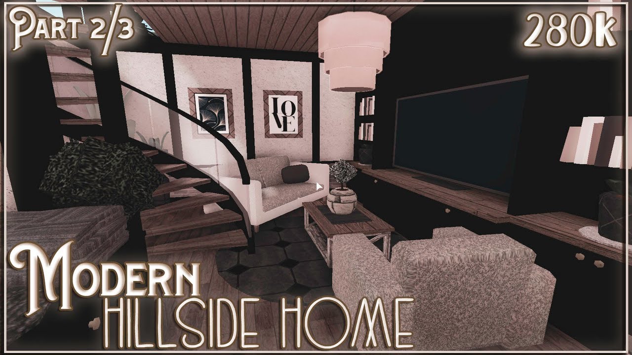 ROBLOX | Bloxburg: Modern Hillside Home | 280k | Part 2/3 | Speedbuild + Tour + Screenies