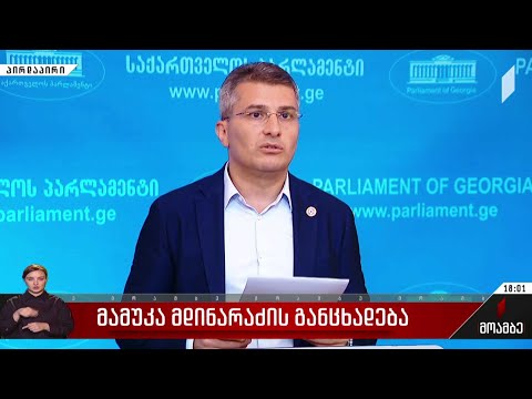 მამუკა მდინარაძის განცხადება