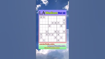 Los Angeles Times Daily #Sudoku 2025-10-29 Medium #puzzle #games #education #braingames