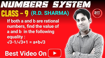 If both a and b are rational numbers, find the value of a and b of the following: √3-1/√3+1 = a+b√3.
