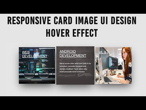 Responsive Card Image UI Design Hover Effect Using CSS3
