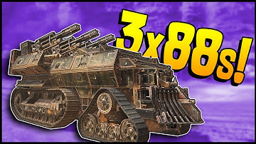 Crossout - FLYING CAR & TRIPLE 88 mm CANNON TANK - Crossout Gameplay