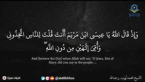 آيات مرتلة من سورة المائدة - الشيخ محمد أيوب