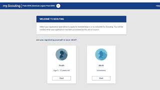 Intro to my.scouting.org and how to fill out a application. screenshot 3