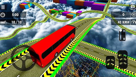 impossible bus stunts bus driving game ; bus stunt 3d ; Android gameplay PART1