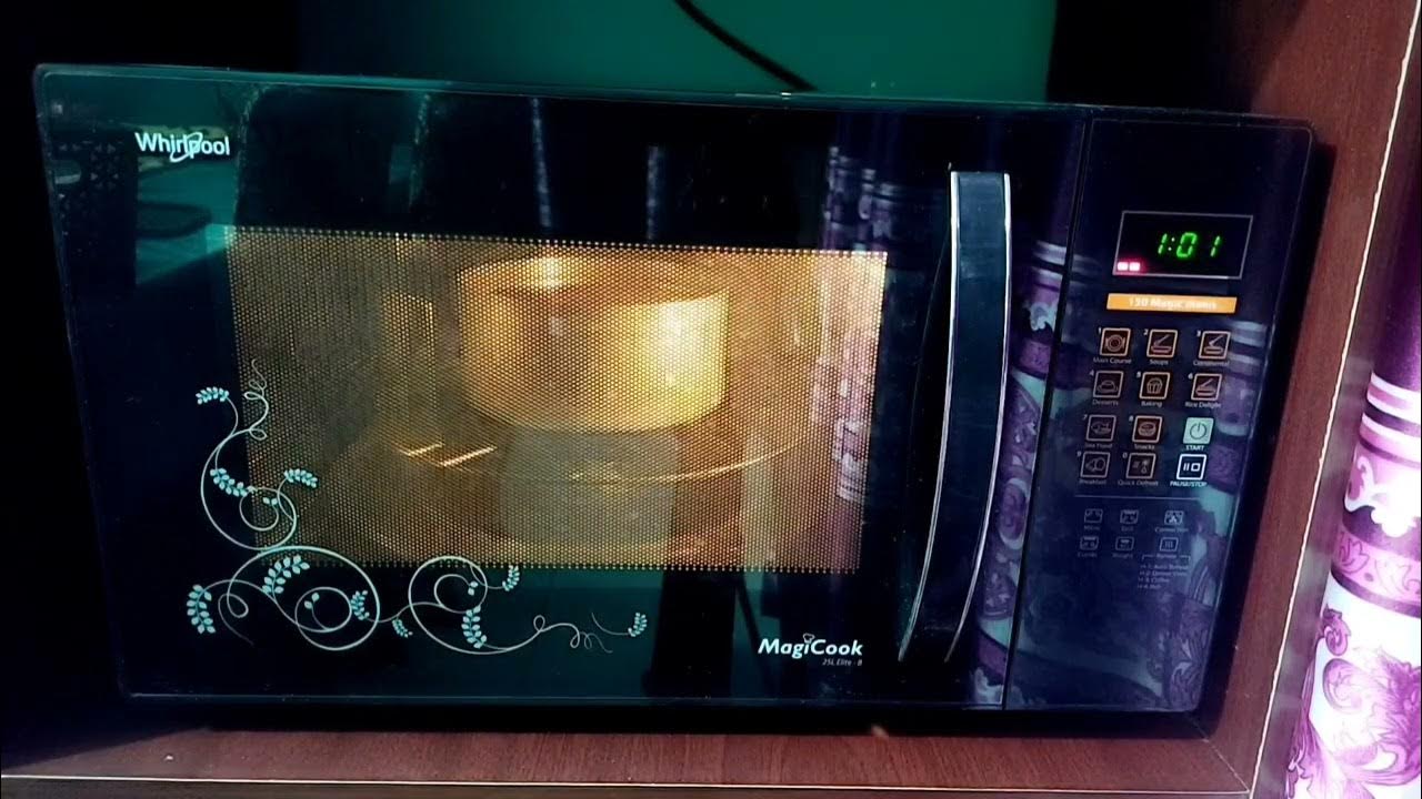 মাইক্রোওয়েভ ওভেনে কেক বেকিং।। Cake baking in whirlpool microwave oven