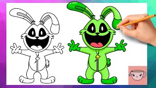 How To Draw Hoppy Hopscotch from Poppy Playtime | Smiling Critters | Cute Easy Drawing Tutorial