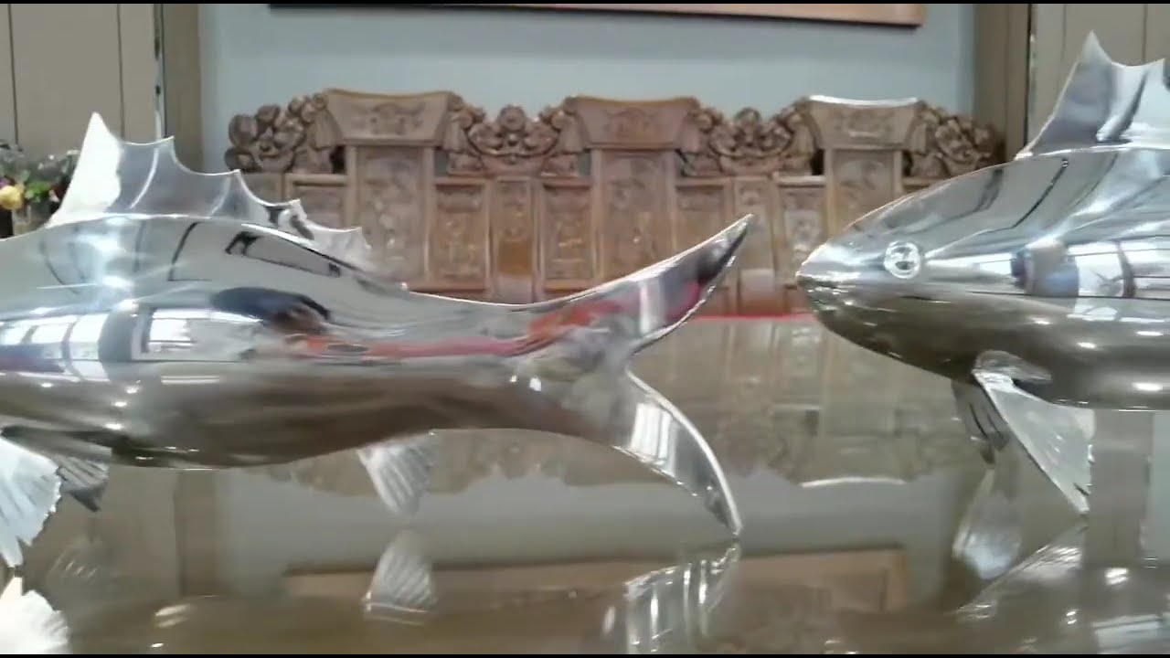 Metal crafts - stainless steel fish sculpture